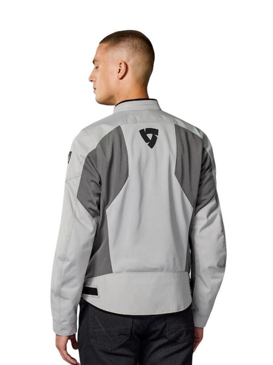 Rev'IT Torque 3 Sommer Herren Reitjacke Wasserdicht Grau/Rot