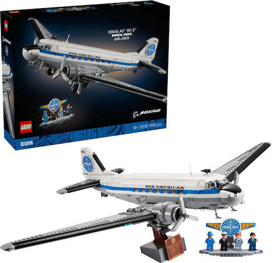 LEGO Icons Boeing Douglas DC3 Panam Airliner За 18+ Години 1903 Бройки