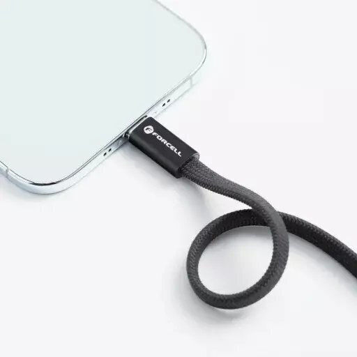 Forcell Равен USB 2.0 Кабел USB-C Мъжки - USB-C 240W Черен 1.2m
