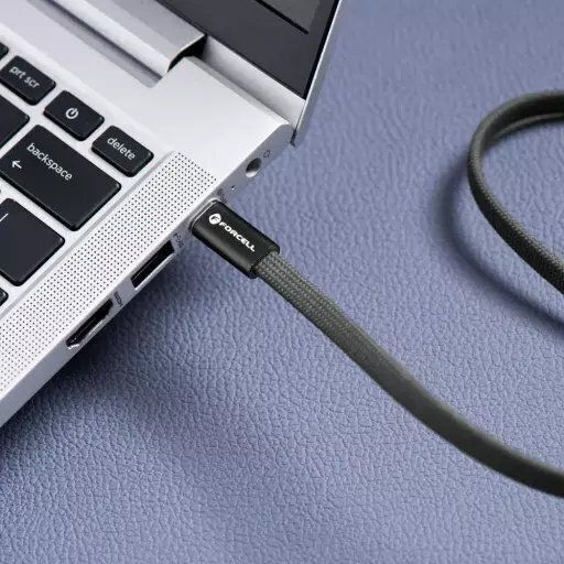 Forcell Равен USB 2.0 Кабел USB-C Мъжки - USB-C 240W Черен 1.2m