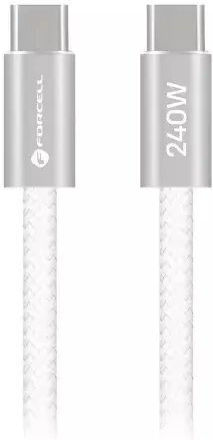 Forcell Cablu USB 2.0 USB-C masculin - USB-C 240W Alb 2m