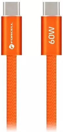 Forcell USB 2.0 Cable USB-C Male - USB-C 60W Orange 1.2m