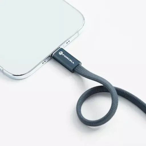 Forcell Flat USB 2.0 Cable USB-C male - USB-C 60W Μπλε 1.2m