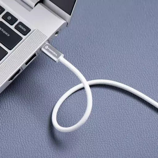 Forcell Flat USB 2.0 Cable USB-C male - USB-C 60W Λευκό 1.2m