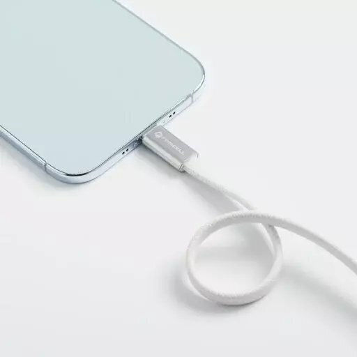 Forcell Flat USB 2.0 Cable USB-C male - USB-C 60W Λευκό 1.2m