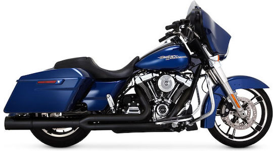 Vance & Hines Motorrad Auspuffanlagen 2-1 Harley Davidson 17 25 Flt Touring Schwarze Pro Pipe Pcx Exhaust Schwarz