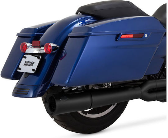 Vance & Hines Motorrad Auspuffanlagen 2-1 Harley Davidson 17 25 Flt Touring Schwarze Pro Pipe Pcx Exhaust Schwarz