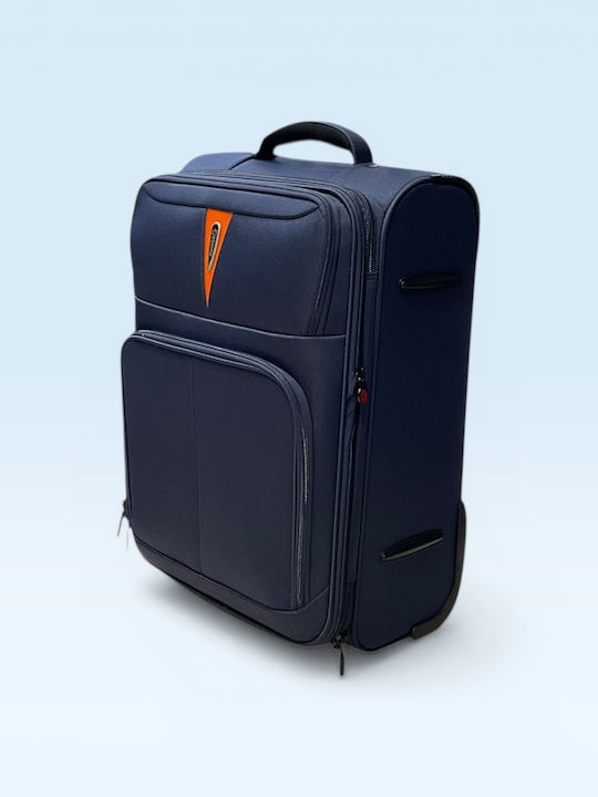 Diplomat Small The Venice Collection Cabin Fabric Blue Suitcase With 2 Wheels Height 55cm