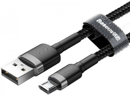 Καλώδιο Usb Micro Usb Baseus Cafule 2.4a 1m Γκρι-μαύρο
