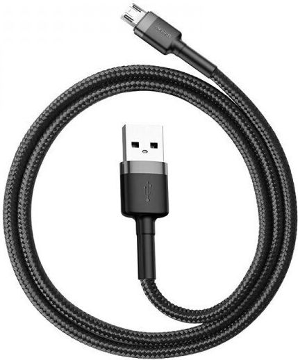 Καλώδιο Usb Micro Usb Baseus Cafule 2.4a 1m Γκρι-μαύρο