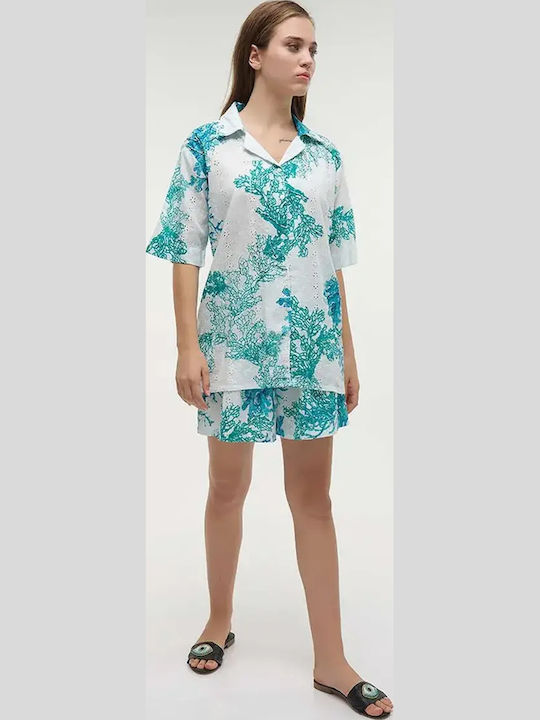 Damen-Shorts Türkis