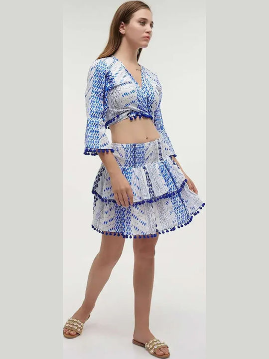 Skirt White/Blue