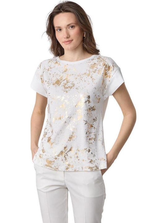 Women's Cotton Short Sleeve White Blouse