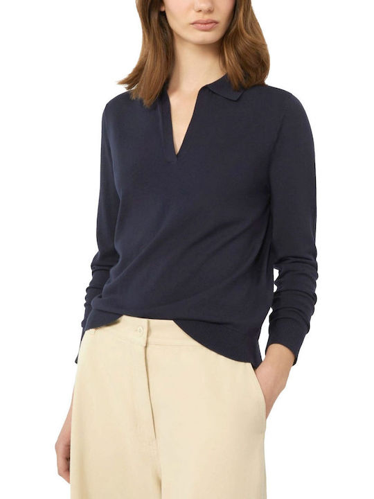 Damen Polo Bluse Blau