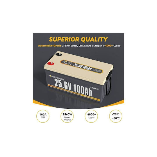 Power Queen LiFePO4 Battery 7682