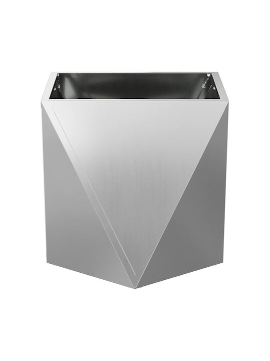 vidaXL Ghiveci Metal Silver 40x40x40cm.