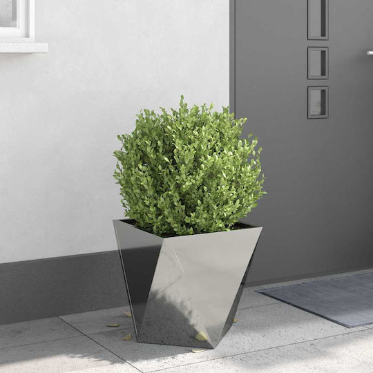 vidaXL Pot Metallic Silver 40x40x40cm.
