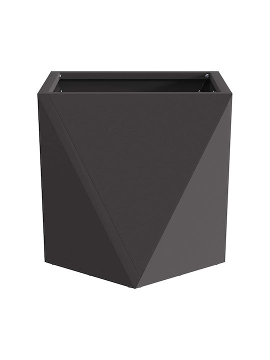 vidaXL Set of 2 Metallic Flower Pots Black 30x30x30cm