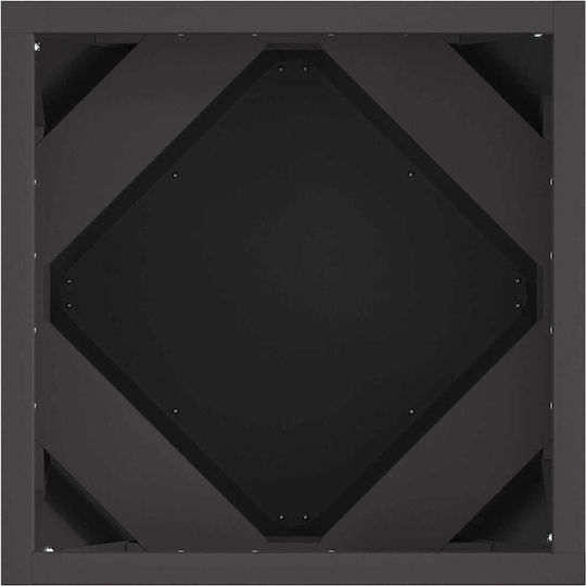 vidaXL Set of 2 Metallic Flower Pots Black 30x30x30cm