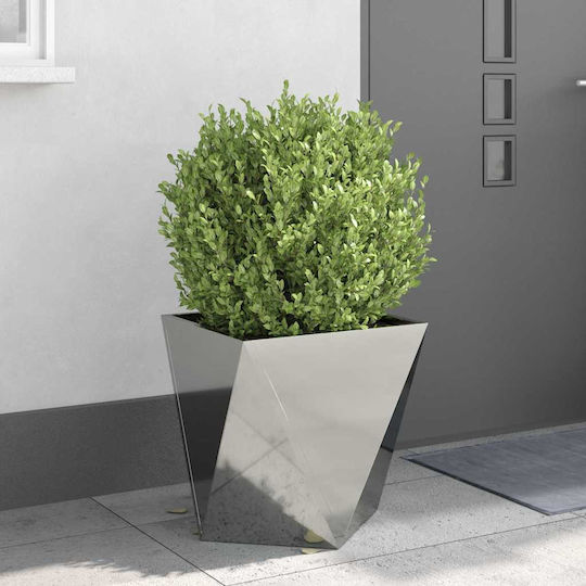vidaXL Pot Metallic Silver 50x50x50cm.