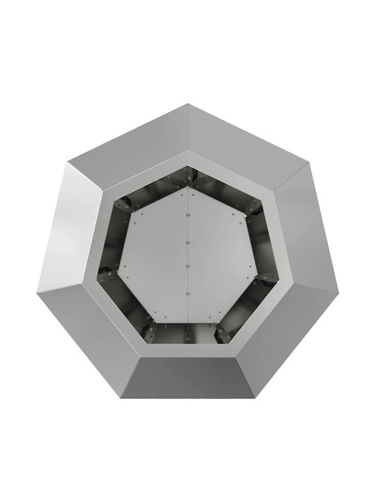 vidaXL Pot Metallic Silver 50x50x40cm.