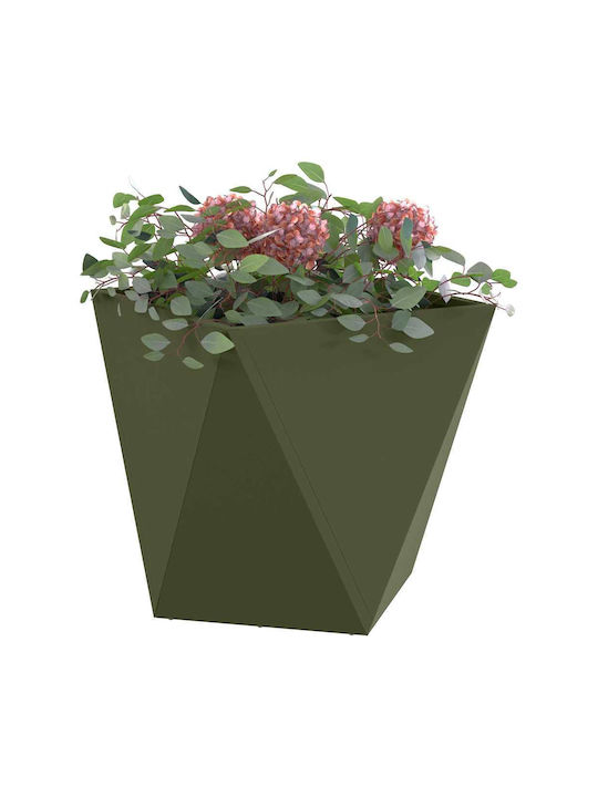 vidaXL Topf Metallisch Green 50x50x50cm.