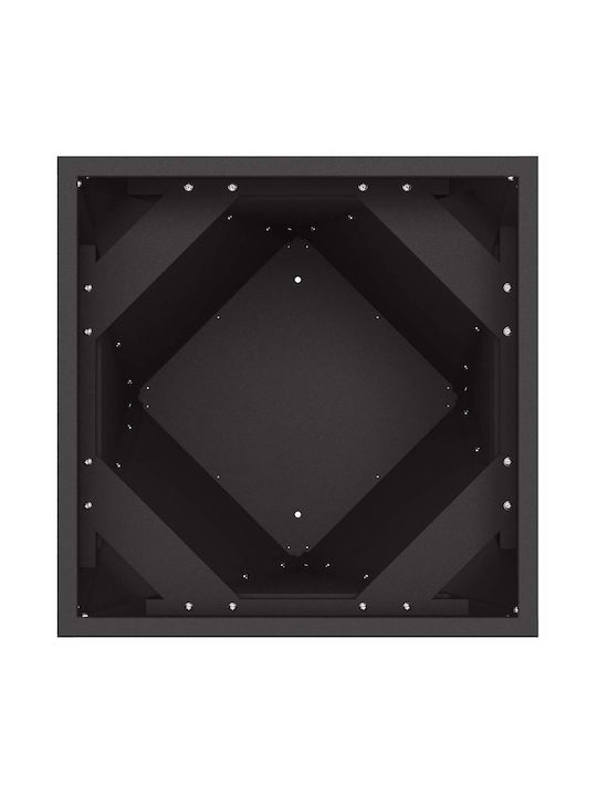 vidaXL Set of 2 Metallic Flower Pots Black 30x30x75cm