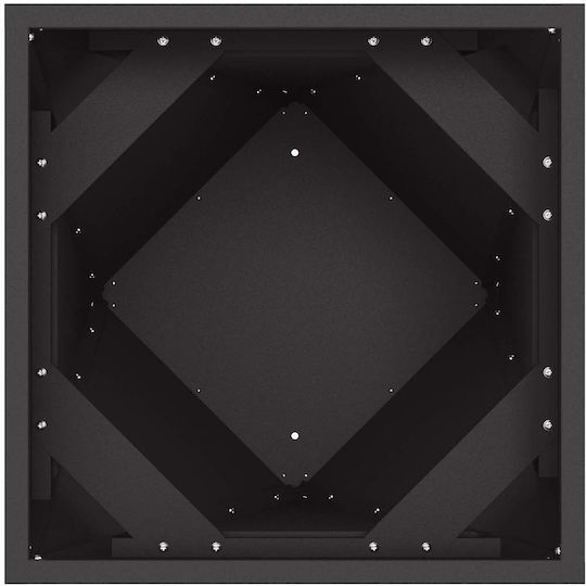 vidaXL Set of 2 Metallic Flower Pots Black 30x30x75cm