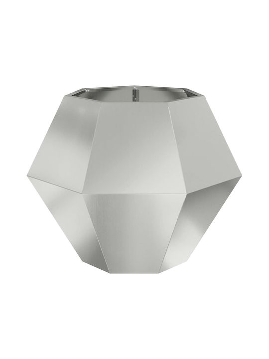 vidaXL Ghiveci Metal Silver 75x75x60cm.