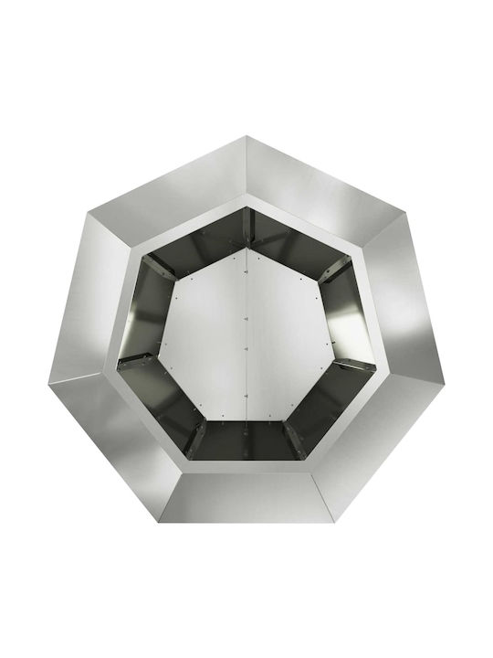 vidaXL Ghiveci Metal Silver 75x75x60cm.