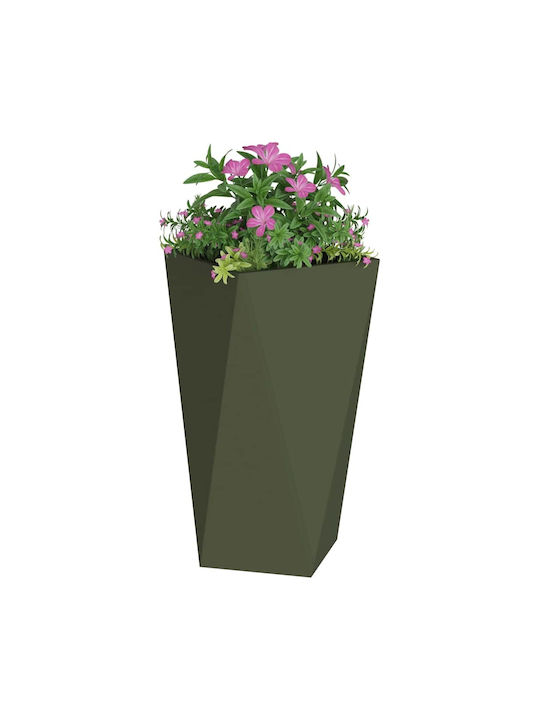 vidaXL Topf Metallisch Green 40x40x75cm.