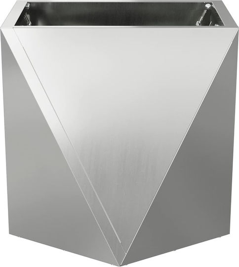 vidaXL Pot Metallic Silver 30x30x30cm.