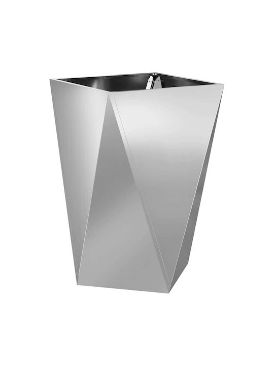 vidaXL Саксия Метал Silver 50x50x75см.