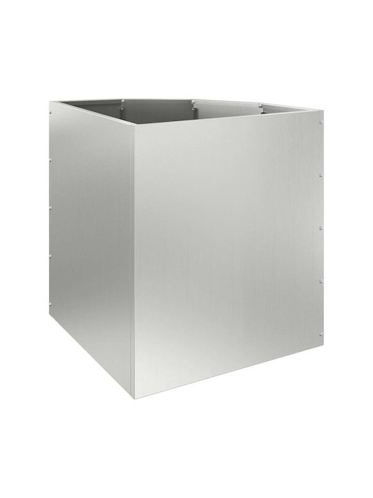 vidaXL Саксия Метал Silver 45x45x50см.