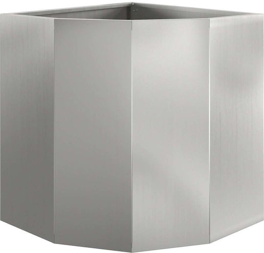 vidaXL Pot Metallic Silver 45x45x50cm.