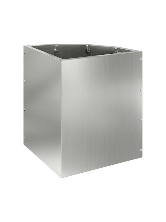 vidaXL Ghiveci Metal Silver 30x30x35cm.