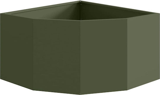 vidaXL Γλάστρα Μεταλλική Λαδί, Πράσινο 60x60x35εκ.