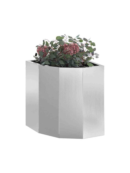 vidaXL Ghiveci Metal Silver 30x30x35cm.