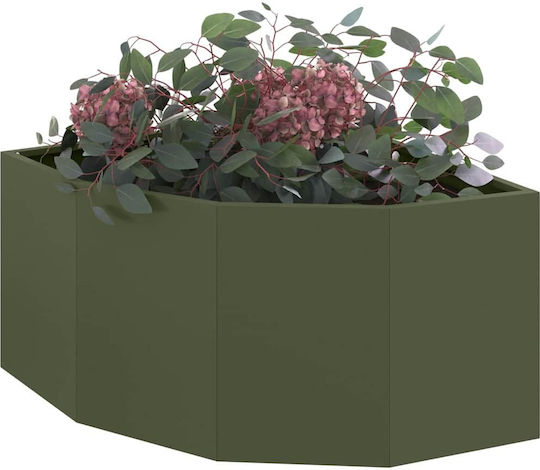 vidaXL Γλάστρα Μεταλλική Λαδί, Πράσινο 60x60x35εκ.