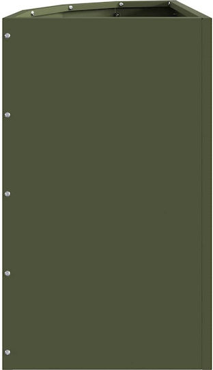 vidaXL Γλάστρα Μεταλλική Λαδί, Πράσινο 30x30x50εκ.