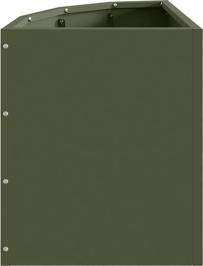 vidaXL Γλάστρα Μεταλλική Λαδί, Πράσινο 30x30x35εκ.