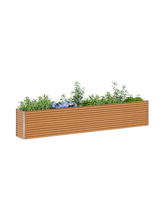 vidaXL Planter Box Metal De bronz 390x50x68cm.