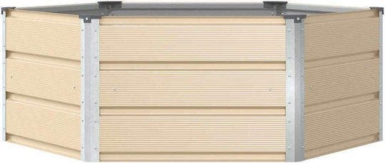 vidaXL Ζαρντινιέρα Μεταλλική Ελεφαντόδοντο 129x129x45εκ.