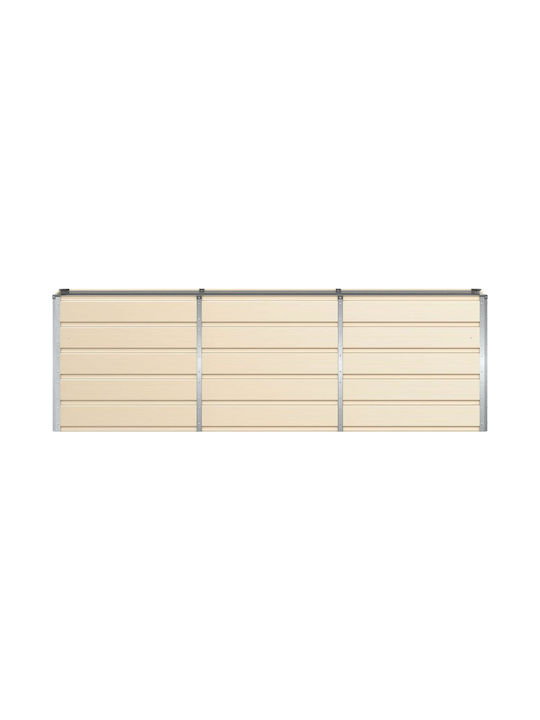 vidaXL Саксия Метал Ivory 160x40x75см.