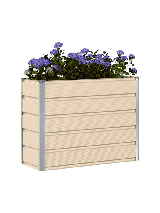 vidaXL Pot Metallic Ivory 100x40x75cm.