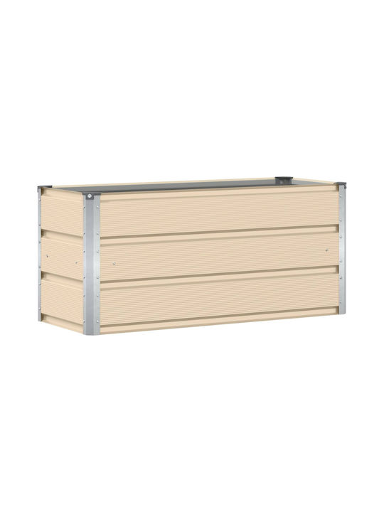 vidaXL Pot Metallic Ivory 100x40x45cm.