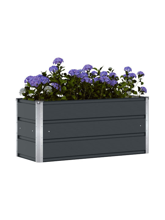 vidaXL Topf Metallisch Charcoal 100x40x45cm.