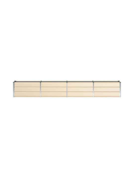 vidaXL Ghiveci Metal Ivory 320x40x45cm.