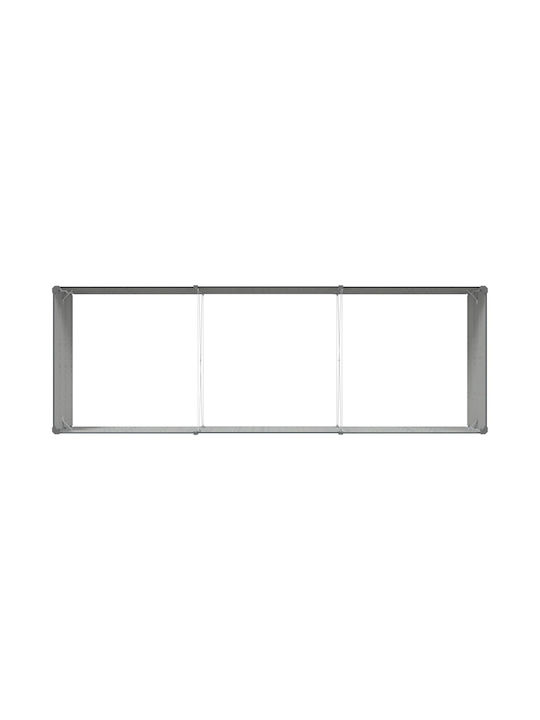 vidaXL Ghiveci Metal Cărbune de lemn 195x100x45cm.
