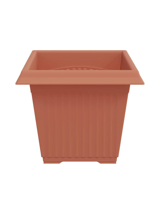 vidaXL Set 24 Kunststoff-Blumentöpfe Terrakotta Rote 33x26cm